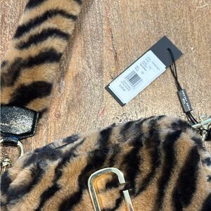 Faux Fur Animal Print Crossbody Bag